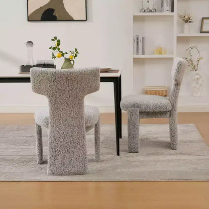 Lot de 2 chaises de salle à manger modernes rembourrées avec pieds en bois, chaises d'appoint élégantes sans accoudoirs pour la salle à manger, la cuisine ou les espaces de vie - Panipeachy