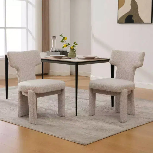 Lot de 2 chaises de salle à manger modernes rembourrées avec pieds en bois, chaises d'appoint élégantes sans accoudoirs pour la salle à manger, la cuisine ou les espaces de vie - Panipeachy