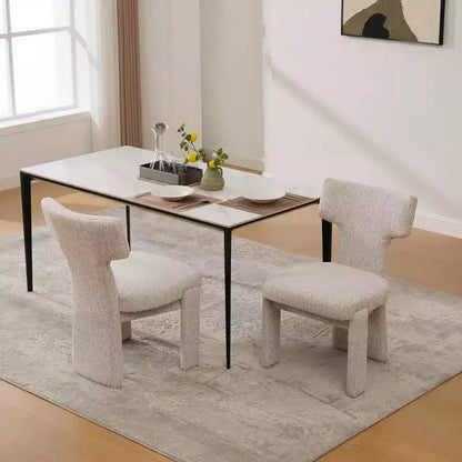 Lot de 2 chaises de salle à manger modernes rembourrées avec pieds en bois, chaises d'appoint élégantes sans accoudoirs pour la salle à manger, la cuisine ou les espaces de vie - Panipeachy