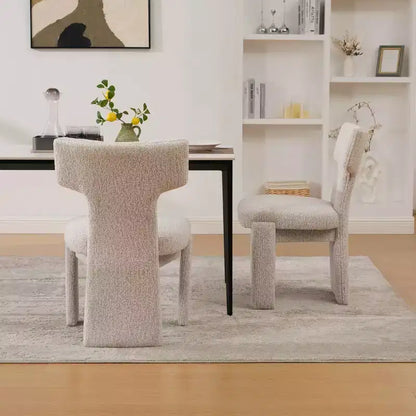 Lot de 2 chaises de salle à manger modernes rembourrées avec pieds en bois, chaises d'appoint élégantes sans accoudoirs pour la salle à manger, la cuisine ou les espaces de vie - Panipeachy