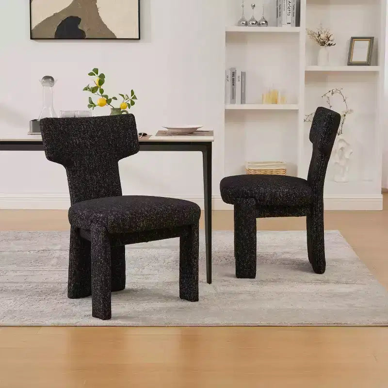 Lot de 2 chaises de salle à manger modernes rembourrées avec pieds en bois, chaises d'appoint élégantes sans accoudoirs pour la salle à manger, la cuisine ou les espaces de vie - Panipeachy