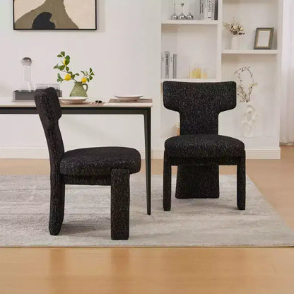 Lot de 2 chaises de salle à manger modernes rembourrées avec pieds en bois, chaises d'appoint élégantes sans accoudoirs pour la salle à manger, la cuisine ou les espaces de vie - Panipeachy