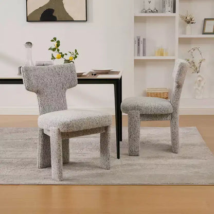 Lot de 2 chaises de salle à manger modernes rembourrées avec pieds en bois, chaises d'appoint élégantes sans accoudoirs pour la salle à manger, la cuisine ou les espaces de vie - Panipeachy