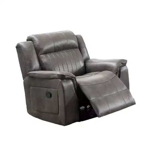 Fauteuil inclinable manuel Royal Hampton en tissu avec accoudoirs rembourrés, Gris