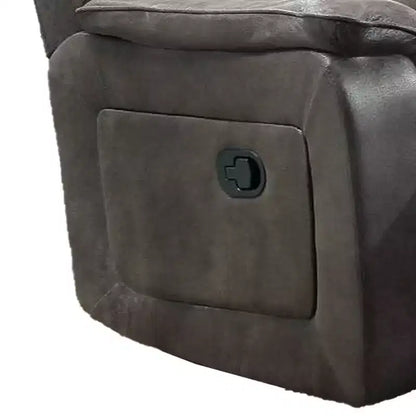Fauteuil inclinable manuel Royal Hampton en tissu avec accoudoirs rembourrés, Gris