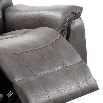Fauteuil inclinable manuel Royal Hampton en tissu avec accoudoirs rembourrés, Gris