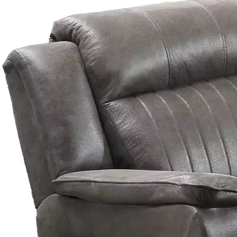 Fauteuil inclinable manuel Royal Hampton en tissu avec accoudoirs rembourrés, Gris