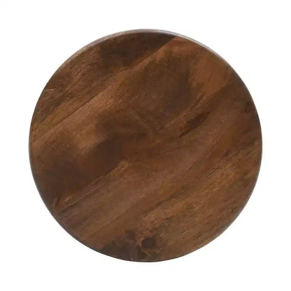 Jofran, Table d'appoint ronde incurvée "Space Age" du milieu du siècle en bois massif
