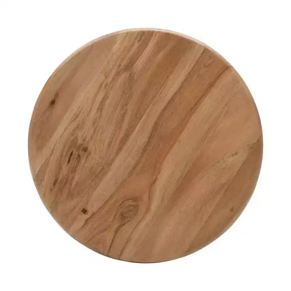 Jofran, Table d'appoint ronde incurvée "Space Age" du milieu du siècle en bois massif