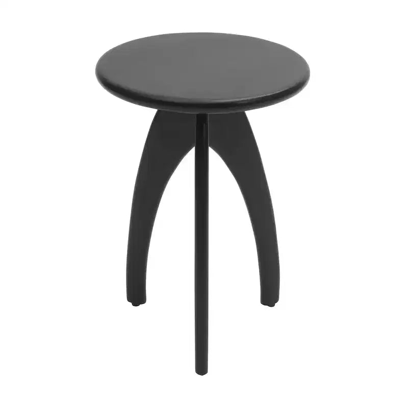 Jofran, Table d'appoint ronde incurvée "Space Age" du milieu du siècle en bois massif