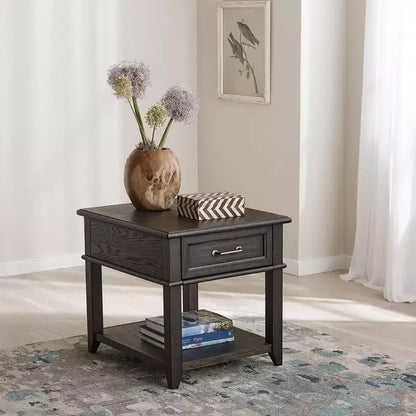 Liberty Furniture, table de chevet avec tiroir Mill Creek coloris Peppercorn
