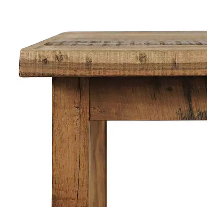 Jofran, table d'appoint rustique en bois massif recyclé avec étagère de rangement