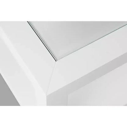 Table basse contemporaine rectangulaire Jofran Urban Icon avec plateau en verre