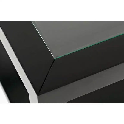 Table basse contemporaine rectangulaire Jofran Urban Icon avec plateau en verre
