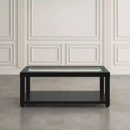 Table basse contemporaine rectangulaire Jofran Urban Icon avec plateau en verre