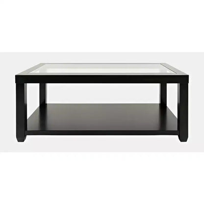 Table basse contemporaine rectangulaire Jofran Urban Icon avec plateau en verre