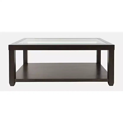 Table basse contemporaine rectangulaire Jofran Urban Icon avec plateau en verre