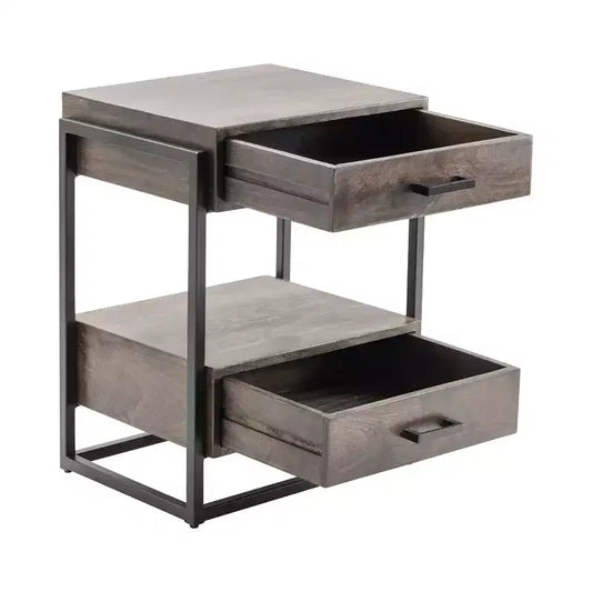 Crestview Collection Round Brown Solid Wood Accent_End Table