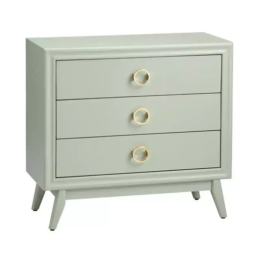 Crestview Collection Green Solid Wood 3 Drawer Accent Chest