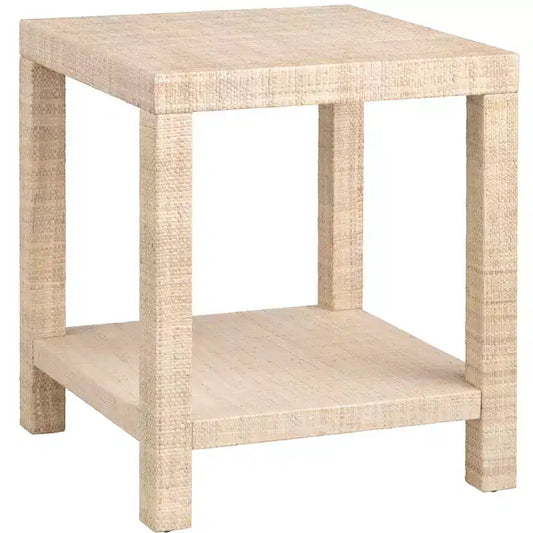 Crestview Collection Square Tan Rattan Accent_End Table