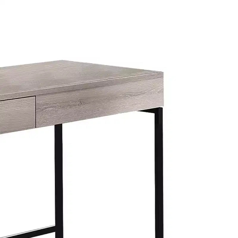 Bureau en bois Royal Hampton avec 2 tiroirs et cadre en métal, blanc délavé et noir