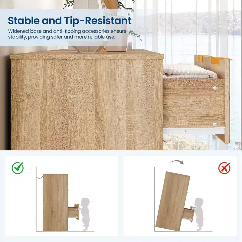 Commode cannelée pour chambre à coucher avec 10 tiroirs, commode moderne de 150 cm de large avec cadre en bois, meuble TV, organisateur de rangement de vêtements en bois