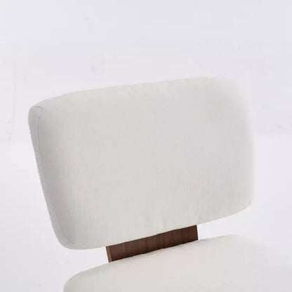 Chaise de salle à manger moderne en lin rembourrée avec roulettes, chaise d'appoint élégante sans accoudoirs pour la cuisine, la salle à manger ou les espaces de vie - Panipeachy