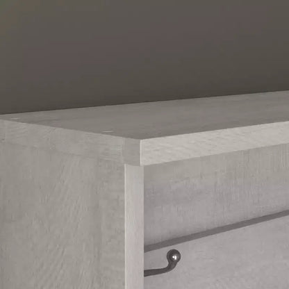 Porte-manteau d'entrée GALANO avec banc et rangement à chaussures en Chêne Gris 31.3 L x 15.7 P x 68.3 H