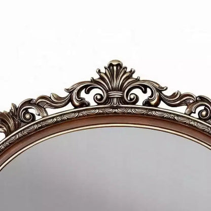 Miroir de commode Royal Hampton, bois de cerisier et champagne brossé, 43x53
