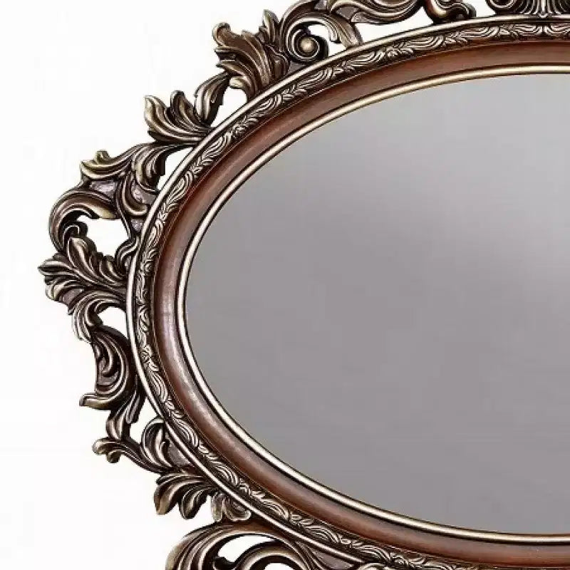 Miroir de commode Royal Hampton, bois de cerisier et champagne brossé, 43x53