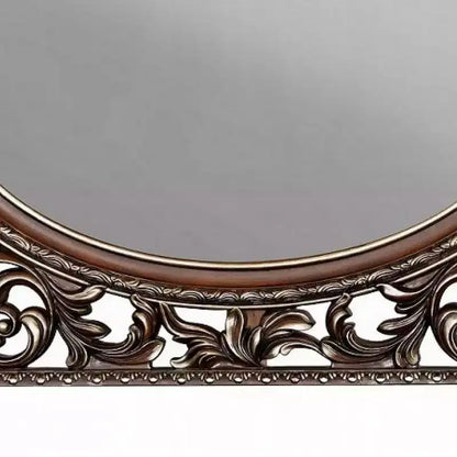 Miroir de commode Royal Hampton, bois de cerisier et champagne brossé, 43x53