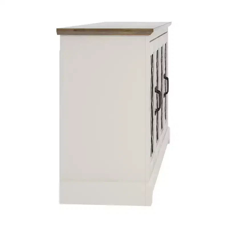 Meuble TV GALANO avec rangement à porte miroir 59,6 L 15,7 P 29,3 H