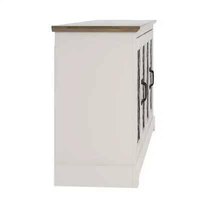 Meuble TV GALANO avec rangement à porte miroir 59,6 L 15,7 P 29,3 H