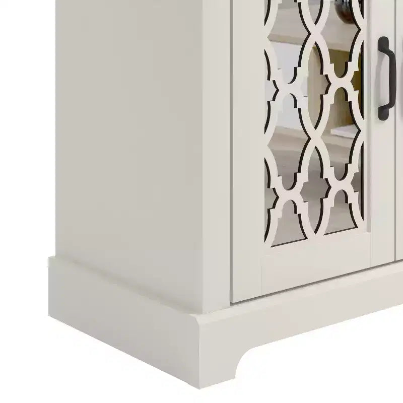 Meuble TV GALANO avec rangement à porte miroir 59,6 L 15,7 P 29,3 H