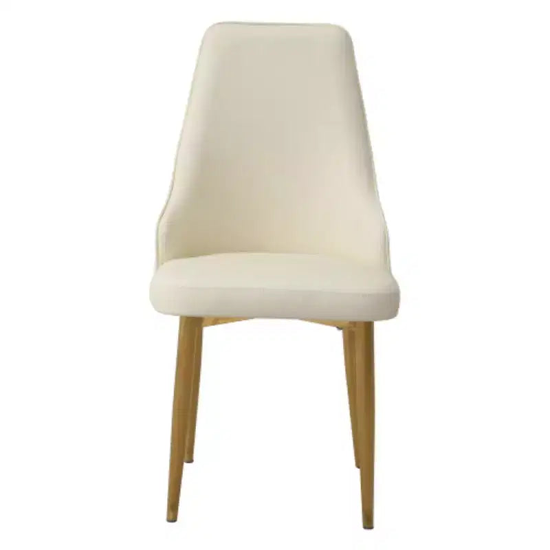 Lot de 2 chaises de salle à manger modernes rembourrées en PU avec dossier haut, chaises élégantes sans accoudoirs pour cuisine, salle à manger ou salon - Panipeachy