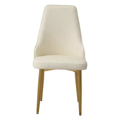 Lot de 2 chaises de salle à manger modernes rembourrées en PU avec dossier haut, chaises élégantes sans accoudoirs pour cuisine, salle à manger ou salon - Panipeachy