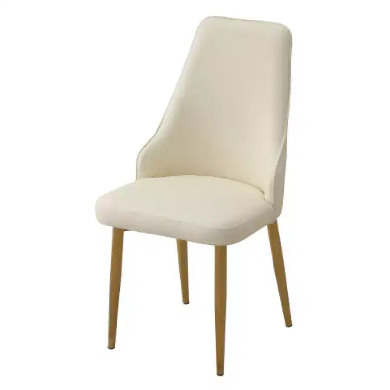 Lot de 2 chaises de salle à manger modernes rembourrées en PU avec dossier haut, chaises élégantes sans accoudoirs pour cuisine, salle à manger ou salon - Panipeachy