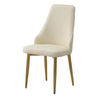 Lot de 2 chaises de salle à manger modernes rembourrées en PU avec dossier haut, chaises élégantes sans accoudoirs pour cuisine, salle à manger ou salon - Panipeachy
