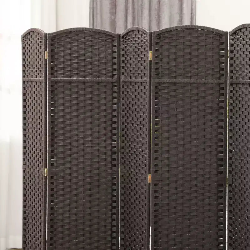 Paravent Pliant 8 Panneaux 1,7 m de Haut Séparateur de Pièce Autonome pour Bureau à Domicile