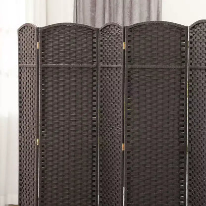 Paravent Pliant 8 Panneaux 1,7 m de Haut Séparateur de Pièce Autonome pour Bureau à Domicile