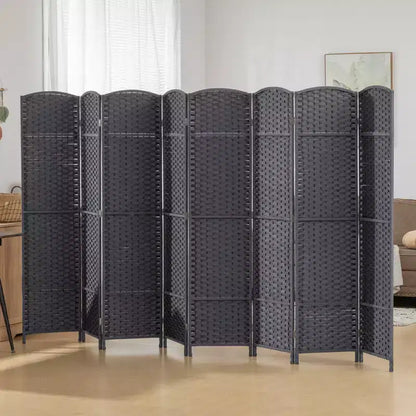 Paravent Pliant 8 Panneaux 1,7 m de Haut Séparateur de Pièce Autonome pour Bureau à Domicile