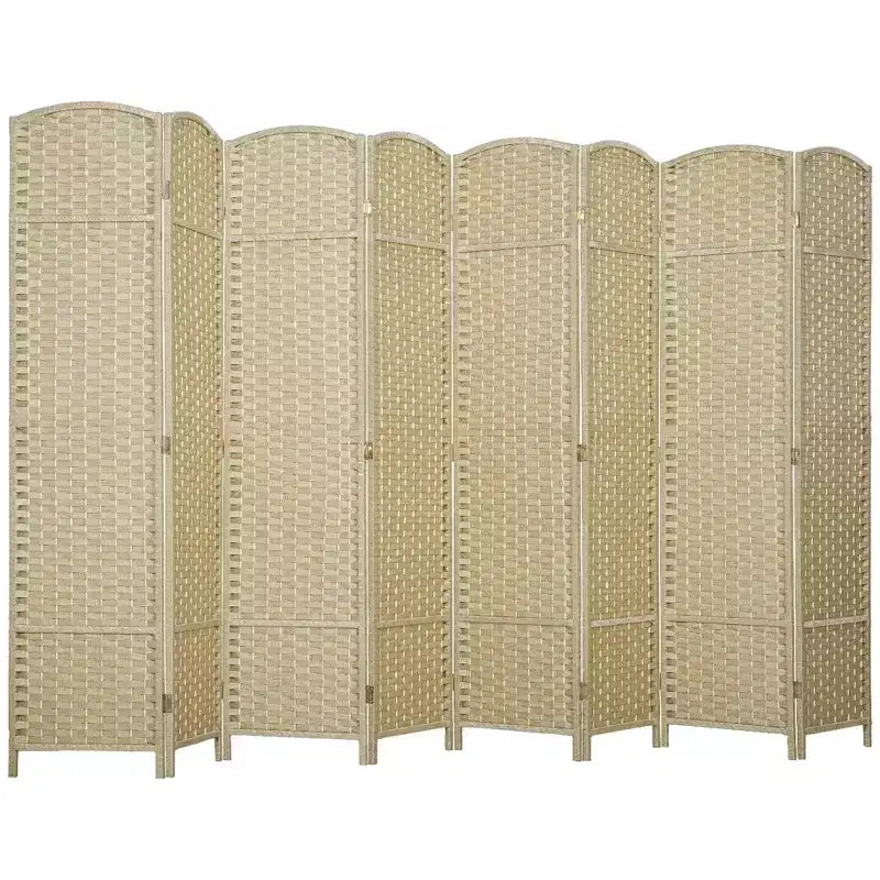 Folding Room Divider Screen 8 Panel 5.6 ' Tall Privacy Screen Freestanding Room Partition for Home Office