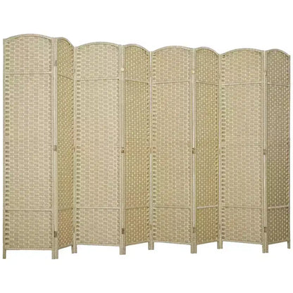 Folding Room Divider Screen 8 Panel 5.6 ' Tall Privacy Screen Freestanding Room Partition for Home Office