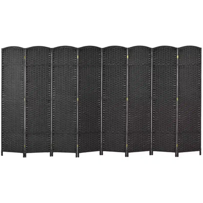 Paravent Pliant 8 Panneaux 1,7 m de Haut Séparateur de Pièce Autonome pour Bureau à Domicile