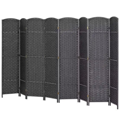 Paravent Pliant 8 Panneaux 1,7 m de Haut Séparateur de Pièce Autonome pour Bureau à Domicile