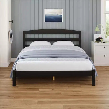 GDFStudio Tomlinson Lit plateforme moderne pleine taille en bois de pin