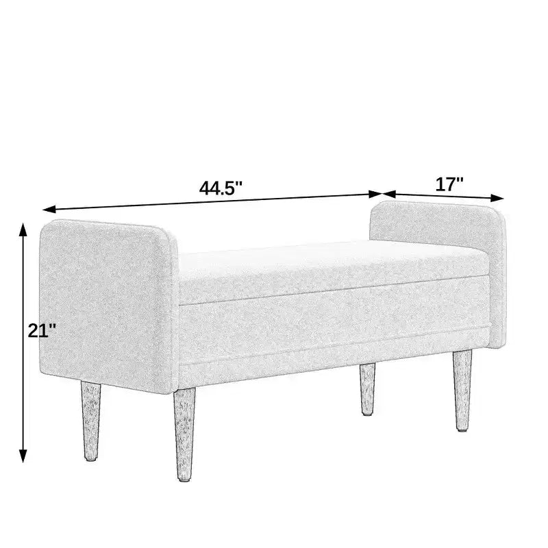 Banc de rangement en velours Teddy TUYOHW 45.98, Banc de bout de lit avec couvercle relevable, Pouf multifonctionnel pour salon, entrée