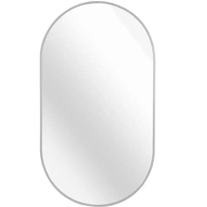 TUYOHW Miroir de salle de bain mural de 50,8 x 83,8 cm, miroir de courtoisie mural ovale moderne avec cadre en métal pour salle de bain, chambre à coucher