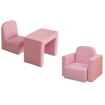 Ensemble table et chaises convertible 2-en-1 pour garçons et filles