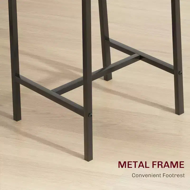 Ensemble table et chaises de bar 3 pièces, petite table et chaises de cuisine, table à manger carrée avec 2 tabourets et noir